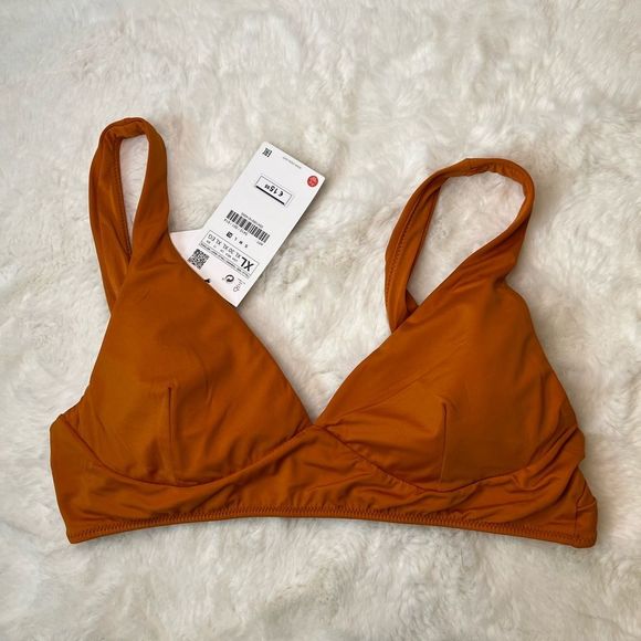 Zara Other - Zara womens bikini top size XL rust NWT